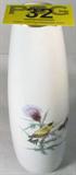 Hutschenreuther Gelb Bavarian Porcelain Vase
A beautiful porcelain vase made in Germany by Hutschenreuther Gelb. Vase is decorated with an Audubon drawing featuring a Goldfinch perched on a dandelion. Tapered vase measures 13.5" tall. No chips, cracks or crazing.
Z14