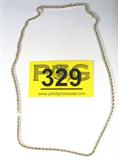 Jewelry 14kt Yellow Gold Rope Style Chain Necklace
Stately heavy 14kt yellow gold twisted rope style chain necklace. Marked "14k", measures: 24" long. Total weight: 12.6 dwt. 
#2448-91261