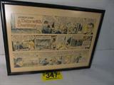 Art Allen Saunders Framed Color Comic Strip
A fantastic vintage color print comic strip which has been framed. Title of this strip is "Every day....a Date With Destiny" by artist Allen Saunders. Measures 11.25" x 15.25". Consigner states that this piece is from the personal collection of James Copley. James Copley was a journalist and newspaper publisher. He published the San Diego Union The San Diego Union-Tribune and the San Diego Evening Tribune from 1947 until his death in 1973, and was President of the Inter American Press Association (1969 - 1970).
ZB4623