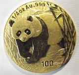 Coin 2001 1/4 Ounce Panda Gold Coin Gem BU
2001 1/4 Ounce of .999 fine gold Panda Coin. Scarce Date. Graded by the Consignor as Gem Brilliant Uncirculated. No Sales Tax on Coins, Currency, or Bullion. #393-74.
