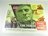 Art Vintage Poster "Lonely Are The Brave" 1962
Fantastic vintage movie poster dated 1962, promoting the film "Lonely Are The Brave" starring Kirk Douglas. Depicts a close up drawing of the actor's face, with several smaller pictures, appearing to be scenes from the movie. Numbered "62 / 256", copyright 1962 Universal Pictures. Has a hand-signed pencil signature on the back that appears to read "Kirk Douglas Lonely Are The Brave". No indications of authenticity have been included in this lot. Poster has four crease marks from being folded, some slight signs of age, generally in fair condition. Measures 28" x 22". 
ZB4623