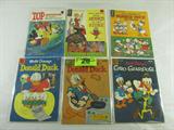 Lot of 6 Vintage Comic Books Dell, Gold Key & More
This lot includes the following vintage comic books:
- Dell, Walt Disney's "Gyro Gearloose", Issue No. 1047, November - January 1960.
- Dell, Walt Disney's "Donald Duck", Issue No 73, September - October 1960.
- Dell, Walt Disney's "Donald Duck", Issue No 44, November - December 1955.
- Gold Key, Walt Disney's "Donald Duck Album", Issue No 1, August 1963.
- Gold Key, Walt Disney's "The Sword in the Stone", copyright 1963.
- Top Comic, Walt Disney's "Mickey Mouse Lost Atlantis", Issue No. 3, copyright 1967.
ZB4623