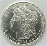 Morgan Silver Dollar Gem Prooflike
1883-CC Morgan Silver Dollar. 26.73g of 90% Silver. 1,204,000 minted. Rare Date. Graded by the Consignor as Gem Prooflike. No Sales Tax on Coins, Currency, or Bullion. #151-45.