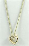 Jewelry 14Kt Yellow Gold Heart Pendant Necklace
Lovely 14KT yellow gold fashion necklace with a twisted rope style chain featuring a heart shaped pendant lined with small, rectangular cut, Cubic Zirconia stones. Marked: 14K, measures: 20" long. Total weight: 3.9 dwt.
ZB4858