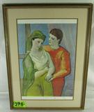 Art Pablo Picasso Print "The Lovers"
A beautifully matted and framed print titled "The Lovers" by artist Pablo Picasso. The original painting was completed in 1923. This print was published by Nelson Doubleday, Inc. Measures 26.5" x 20".
From the internet: "Pablo Picasso, was a Spanish painter, sculptor, printmaker, ceramicist, and stage designer who spent most of his adult life in France. One of the greatest and most influential artists of the 20th century, he is widely known for co-founding the Cubist movement, the invention of constructed sculpture, the co-invention of collage, and for the wide variety of styles that he helped develop and explore."
ZB5104