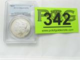 Coin Slab1899-P Morgan Silver Dollar PCGS MS62DMPL
Slabbed 1899-P Morgan Silver Dollar. 26.73g of 90% Silver. 330,000 minted. Rare Date. Graded by PCGS as MS62DMPL. No Sales Tax on Coins, Currency, or Bullion. #342-39.