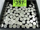 Coin 100 Mercury Head Dimes XF to AU
100 Mercury Dimes of various Dates and Mints. 2.5g of 90% Silver per coin. Graded by the consignor as Extremely Fine to About Uncirculated. No Sales Tax on Coins, Currency, or Bullion. #357-13.
