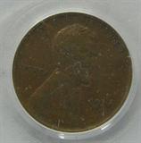 Coin Slab 1909-S VDB Lincoln Cent PCGS VF35
Slabbed 1909-S VDB Lincoln Head Cent. 484,000 minted. Key Date. Graded by PCGS as Very Fine 35. No Sales Tax on Coins, Currency, or Bullion. #393-41.