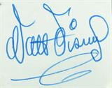 Walt Disney Autographed Piece of Paper
An unlined 4.5" x 5" piece of paper which has been signed by Walt Disney. Signature is not officially authenticated. Other items provided by this consignor have all been certified and to the best of our knowledge this signatures is authentic.
Information provided by the consignor: "Walter Elias "Walt" Disney (December 5, 1901 – December 15, 1966) was an American film producer, director, screenwriter, voice actor, animator, entrepreneur, entertainer, international icon,and philanthropist, well-known for his influence in the field of entertainment during the 20th century. Along with his brother Roy O. Disney, he was co-founder of Walt Disney Productions, which later became one of the best-known motion picture producers in the world. The corporation is now known as The Walt Disney Company and had an annual revenue of approximately US$36 billion in the 2010 financial year. Disney is particularly noted as a film producer and a popular showman, as well