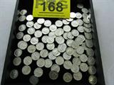 Coin 100 Mercury Dimes XF/AU
100 Mercury Dimes of Various Dates and Mints. 2.5g of 90% Silver. Graded by the consignor as Extremely Fine to About Uncirculated. No Sales Tax on Coins, Currency, or Bullion