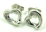 Jewelry Diamond & Platinum Tiffany & Co. Earrings*
Fabulous platinum and diamond open heart shaped pierced earrings designed by Elsa Peretti for Tiffany & Company. Earrings are decorated with round diamonds. Marked "Tiffany & Co. Peretti Spain Plat 950". Total weight: 2.4 dwt.
*Reserve Item