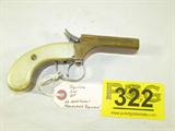 Firearm Replica Black Powder Pistol-Used
Replica Black Powder Pistol. Features block shape SXS barrels, brass receiver, twin hammers, and faux mother-of-pearl grips. Condition grades at 90% due to use and wear. Used.
NO ADDITIONAL PAPERWORK REQUIRED