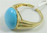 Jewelry 14kt Yellow Gold Turquoise Ring
Fabulous 14kt yellow gold fashion ring featuring a large turquoise stone, with cutout design on the band. Marked "14k", ring size: 8.25. Total weight: 2.1 dwt.