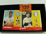 Coin Two Baseball Hall of Fame 500 card and Coin
Two Hall of Fame Baseball Players. Mel Ott and Frank Robinson with Descriptive Cards and Coins. No Sales Tax on Coins, Currency, or Bullion. #129-52.