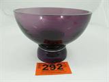 Marquis by Waterford Amethyst Crystal Bowl
A gorgeous amethyst color crystal pedestal bowl signed "Marquis by Waterford" on the bottom rim. Measures 5.5" tall x 7.75" in diameter.