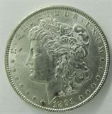 Coin 1891-P Morgan Silver Dollar Choice BU
1891-P Morgan Silver Dollar. 26.73g of 90% Silver. 8,693,556 minted. Scarce Date. Graded by the Consignor as Choice Brilliant Uncirculated. No Sales Tax on Coins, Currency, or Bullion. #33-57.