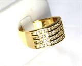 Jewelry 14kt Yellow Gold Diamond Cluster Ring
Fabulous 14kt yellow gold diamond cluster ring. Included Labtrade Gemological Laboratory report reads: "One stamped 14kt yellow gold lady's wedding band. Containing: Forty-Four channel set round brilliant cut diamonds approximate total weight of 1.00cts. Clarity SI-1 to I-1 Color J-K. Total weight of wedding band 5.82gm". Ring size: 9, total weight: 3.7 dwt.