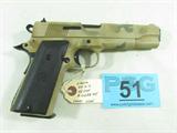 Gun Llama 451X-C in 45 ACP Semi Auto Pistol-Used
Llama Model 451X-C in 45 ACP Semi Auto Pistol. Features after market camouflage pattern finish, Lama rubber grips 3 dot sights, and thumb & grip safeties. Condition grades at 95%. Used.
