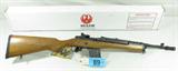 Gun Ruger Mini 14/30GBC 223 Semi Auto Rifle-New
Ruger Model Mini 14/30GBC 223 Semi Automatic Rifle. Deluxe walnut stock, military style peep sights, detachable 30 round magazine, tactical sling swivels. Complete with rings for future optic upgrades. New in box.