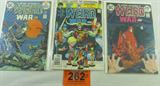 Lot of 3 DC Comic Books "Weird War Tales"
This lot contains three DC Comic Books featuring "The Mystery and Madness of Weird War Tales". Books appear to be in good condition. Issues include:
- 20 cent, Volume 4, No. 24 from April 1974.
- 20 cent, Volume 4, No. 26 from June 1974.
- 30 cent, Volume 6, No. 47 from July-August 1976.