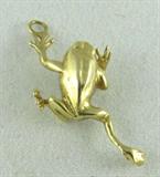 Jewelry 14kt Yellow Gold Frog & "Spoiled" Charms
Lovely 14kt yellow gold charms / pendants:
- Charm shaped like a climbing tree frog
- "Spoiled Rotten" pendant, measures: 1" wide.
Total weight: 1.8 dwt.
