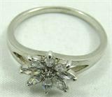 Jewelry Sterling Silver Flower CZ Fashion Ring
Gorgeous sterling silver fashion ring featuring clear sparkly Cubic Zirconia stones in the shape of a flower. Marked "925", ring size: 11. Total weight: .10 ozt.