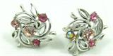 Jewelry Vintage Coro Costume Rhinestone Earrings
Lovely vintage costume twist back style earrings with pink rhinestones. Marked "Coro", one stone appears to have been replaced.

ZB4148