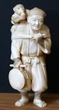 Carved Ivory Man/Monkey  Signed on bottom of Foot                  $650