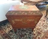 Hand Painted Corset Chest on Casters