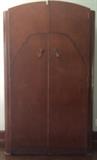 English Oak Art Deco Armoire 