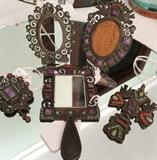 Matilda Salas Sterling Silver, Amethyst, Coral & Turquoise Mini-Frames etc...