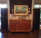 Altec-Lansing Speakers; Blonde Chest; Trophy Lamp Bases; Beverage Caddy; Architectural Rendering