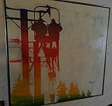 Large ski painting-very cool!