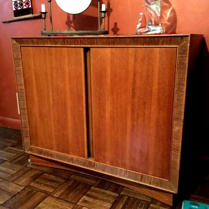 Fabulous teak cabinet by California manufacturer Brown Saltman.  Great Mid Century Modern design