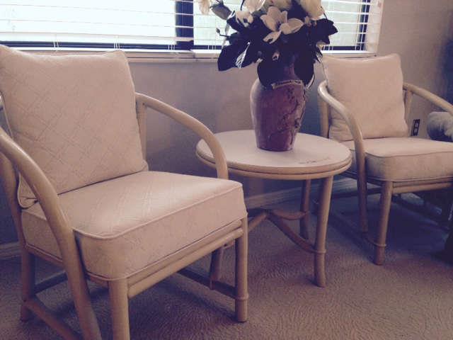 Ficks Reed Side Chairs and Table