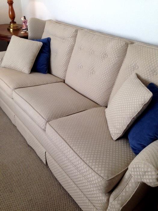 Like We've Said...This Is A Super Cute and Clean Sale...with Lot's Of Treasures and Nice Furniture Like This Oatmeal Colored Sofa...