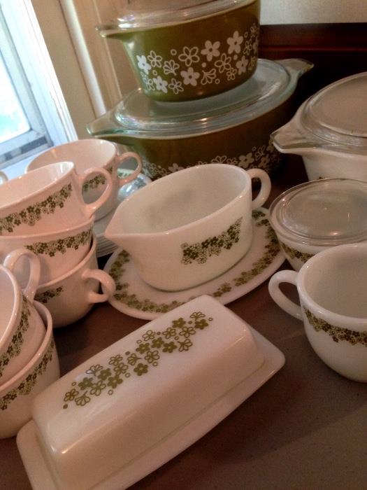 My Fave!...Love This Green and White Pyrex Set...My Aunt Nellie Had It...I always Loved It!...