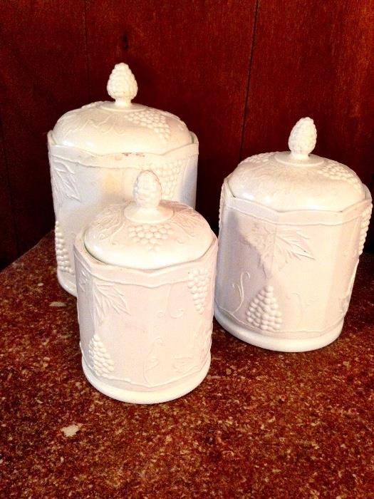 Like these White Canisters...
