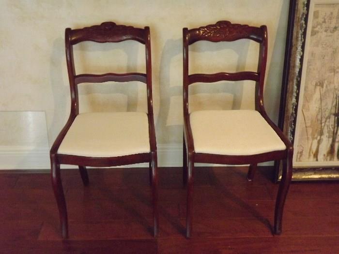 Rose back parlor chairs 