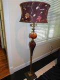 Kinzig Aaron floor lamp, hand blown glass, 5 ft tall