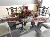 Large silver drift wood style centerpiece