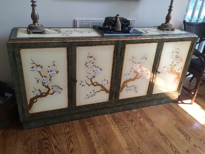 Asian inspired credenza