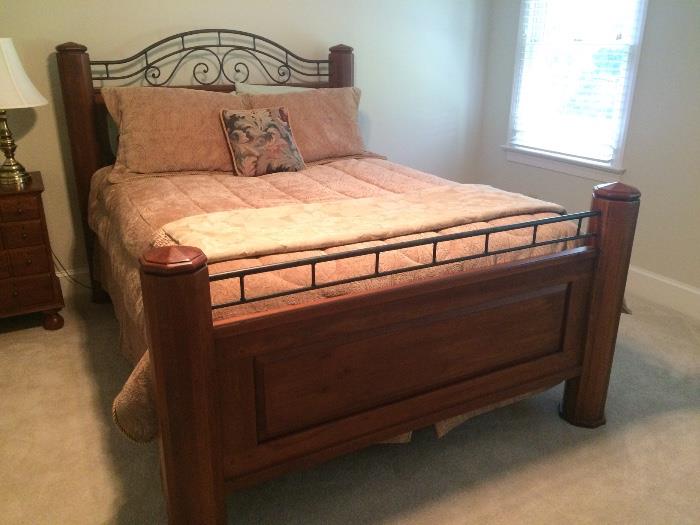Queen size bed (mattress/boxspring not included)