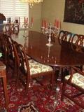 double pedistel table, solid Mahogany, was bought from the Egyptian Counselet in Washington
