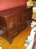 English 3 drawer panaled blanket chest