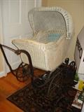 wicker baby carrage
