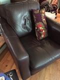 Leather occasional chair