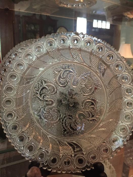 Early American Pattern Glass plate