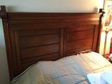 Antique English bed with matching dresser