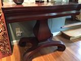 Antique pedestal game table